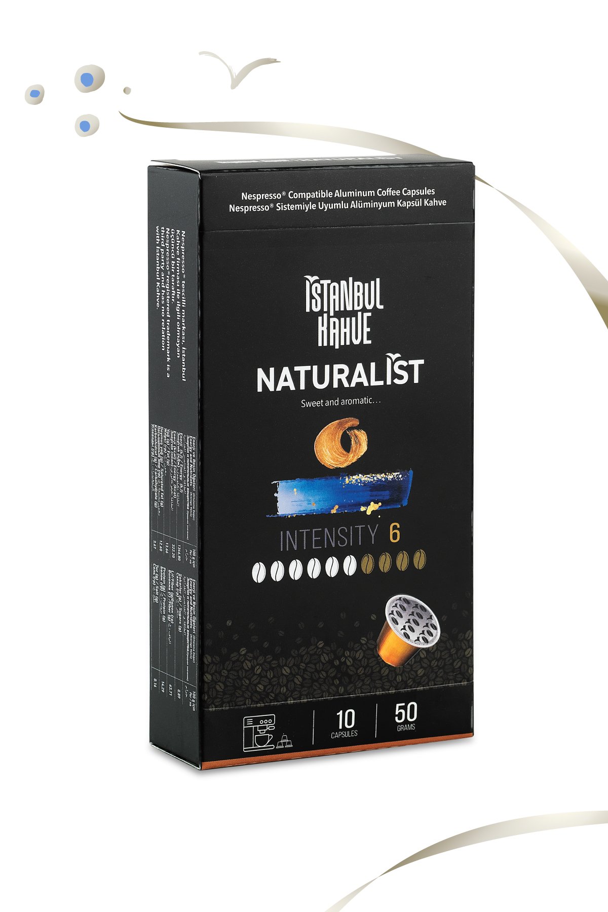 İSTANBUL KAHVE NATÜRALİST KAPSÜL KAHVE(5GR*10 ADET)