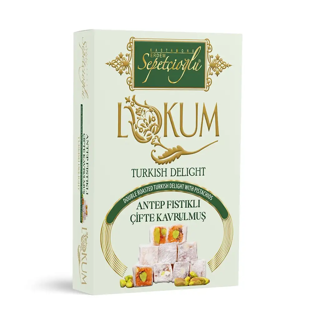 Sepetçioğlu 240 Gram Antep Fıstıklı Çifte Kavrulmuş Lokum