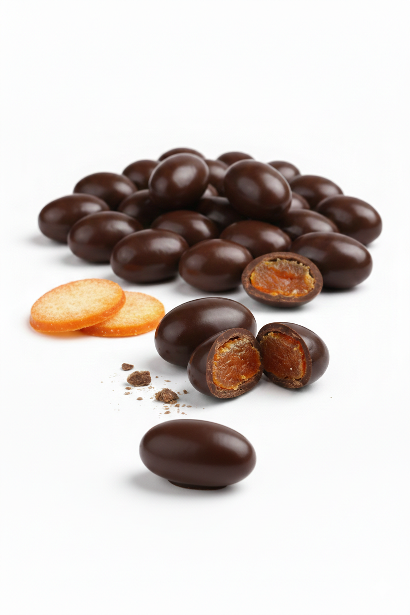 Bitter Çikolatalı Portakal Draje 100 Gram