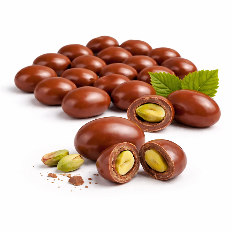 Sütlü Antep Fıstıklı Draje 100 Gram