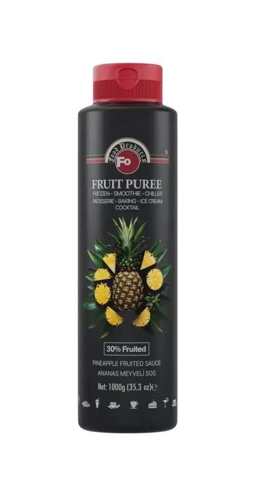 Fo Ananas Meyveli Sos Frozen Püresi - 1 KG